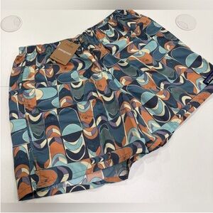 Patagonia Men's Medium 5” Inseam Baggies Shorts Blue Pattern NWT Mesh Liner